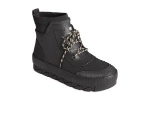 Sperry Women's Torrent Lace-Up Rain Boots, Black