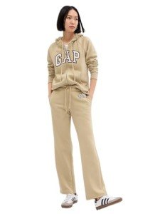 GAP Women's Boot Cut Joggers in Travertine Brown