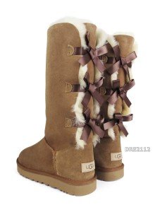 UGG Bailey Bow Tall II Chestnut Suede Boots 7