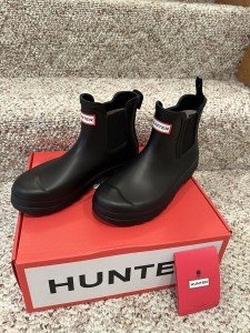 Hunter Original Black Chelsea Rain Boots for Women