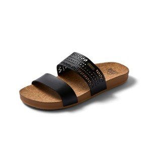 Reef Women's Black/Tan Cushion Slide Sandal, Size 7