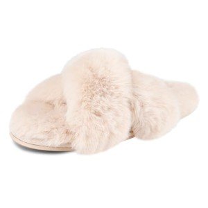 Jessica Simpson Women's Plush Slide Sandals, Camel