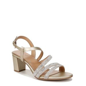 Naturalizer Bridget4 Champagne Sparkle Heeled Sandals