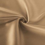 Camel Satin Silk V Neck Blouse for Women