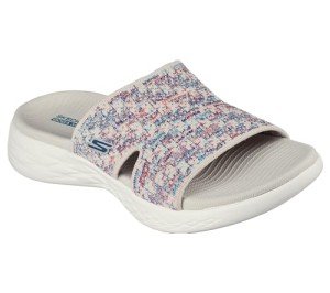 Skechers Women's Natural Multi Slide Sandals