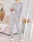 Ekouaer Women's Long Sleeve Pajama Set with Pockets