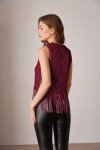 Sparkly Fringe Sequin Crop Top for Women