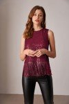 Sparkly Fringe Sequin Crop Top for Women