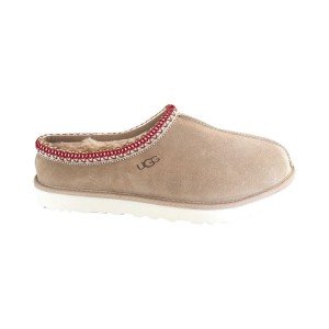 UGG Women's Tasman Suede Slippers in Sand/Cherry