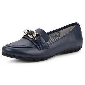 Gainful Navy Loafer Flats for Women