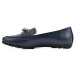 Gainful Navy Loafer Flats for Women