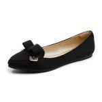 Trary Women's Pointed Toe Bow Loafer Flats