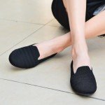 Poemlady Women's Comfortable Knit Ballet Flats