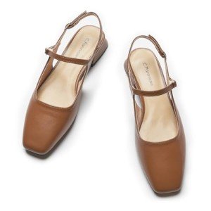 C.Paravano Women's Adjustable Slingback Flats