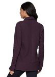Plum Lightweight Cowl Neck Sweater Tunic for Women