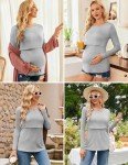 Ekouaer Women's 3-Pack Nursing Long Sleeve Tops