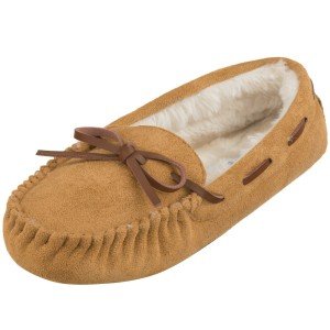 Women's Comfy Faux Fur Suede Moccasin Slippers