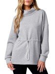 ANRABESS Women's Turtleneck Hooded Pullover Sweatshirt