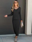 ANRABESS Women's Black Sweater Skirt Set 2024