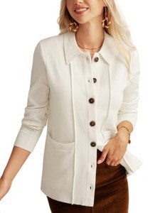 Grace Karin Women's Casual Knit Button-Up Shacket