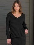 ANRABESS Women's Black Sweater Skirt Set 2024