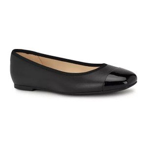 Nine West Teland Black Captoe Ballet Flats Size 8