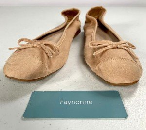 Faynonne Women's Khaki Ballet Flats Size 6.5