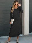 ANRABESS Women's Black Sweater Skirt Set 2024
