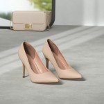 DREAM PAIRS Women's Nude Pointed Toe High Heels