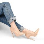 Stylish Nude Pointed Toe High Heels for Women