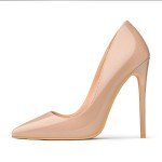 Stylish Nude Pointed Toe High Heels for Women