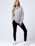 ANRABESS Women's Turtleneck Hooded Pullover Sweatshirt