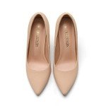 DREAM PAIRS Women's Nude Pointed Toe High Heels
