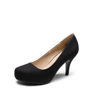 Elegant Low Stiletto Heel Dress Pumps in Black
