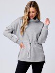 ANRABESS Women's Turtleneck Hooded Pullover Sweatshirt