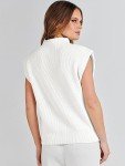 ANRABESS Women's Mock Neck Sleeveless Sweater Vest