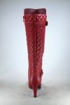 Women's Knee High Buckle Zip Heeled Boots