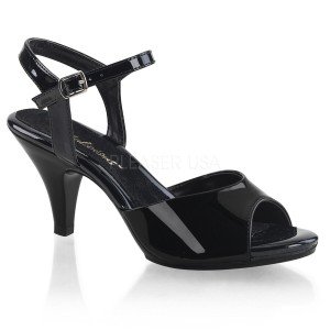 Black Ankle Strap Heels for Women Size 12-14