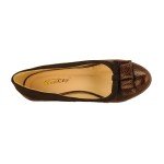 Croc Accent Bowtie Cuban Heel Pumps for Women