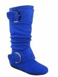 Women's Casual Slouchy Mid Calf Flat Heel Boots
