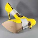Neon Yellow 5" Stiletto High Heel Pumps