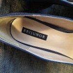 Navy Blue Rhinestone Peep Toe Heels, Size 9