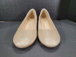 Glittery Gold Wedge Shoes for Women