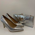 Stylish High Heel Shoes with Matching Bag