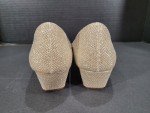 Glittery Gold Wedge Shoes for Women