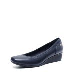 Comfortable Low Wedge Square Toe Slip-On Pumps