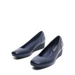 Comfortable Low Wedge Square Toe Slip-On Pumps