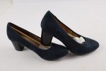 Naturalizer Women's Navy Stacked Block Heel Pumps