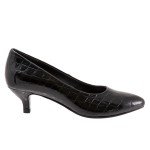 Trotters Kiera Women's Black Leather Slip-On Heels