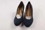 Naturalizer Women's Navy Stacked Block Heel Pumps